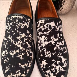 Bally Black and White Patterned Men's Loafers